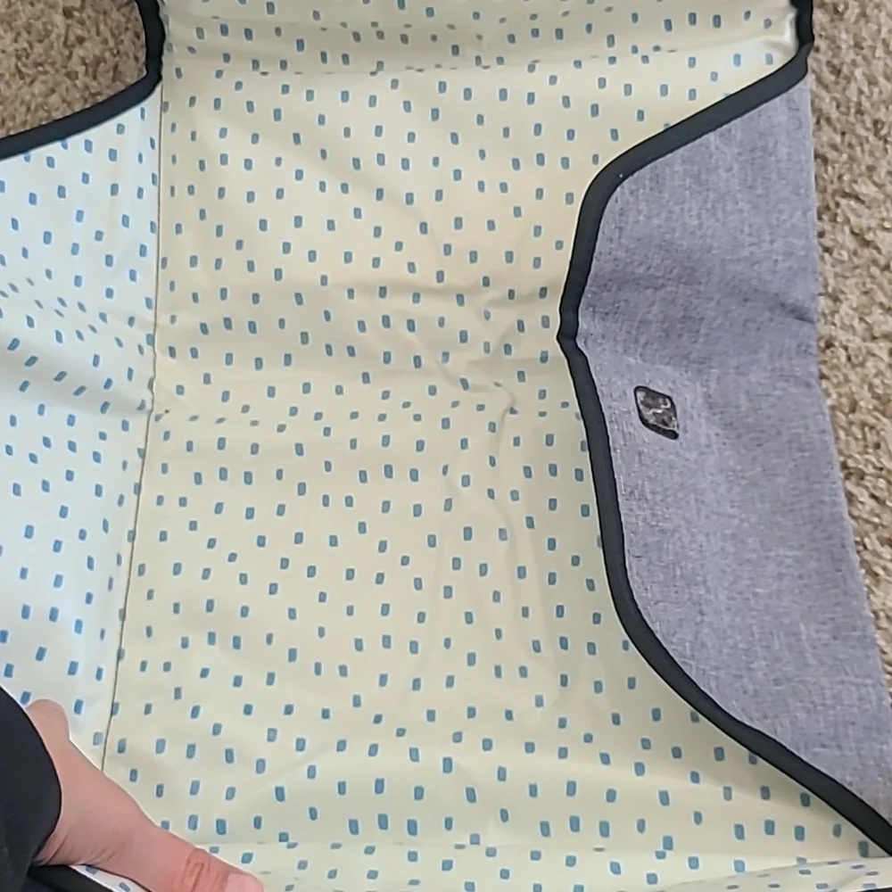 Skip Hop Gray and Red Travel Changing Kit Zip Off Changing Mat